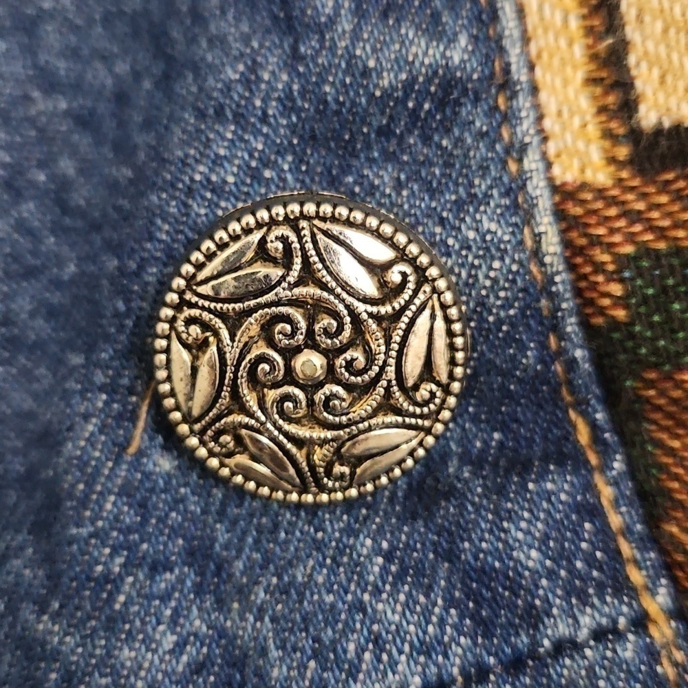 Rare Small-Large Oversized Tapestry Denim Vintage Jacket Y2K Bode Grandmacore - Picture 5 of 15